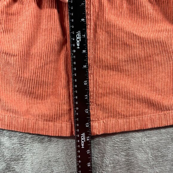 Free People Ray Corduroy Mini Skirt NWT Button Front Rust Orange/Brown Sz 4 C173 - Picture 6 of 11